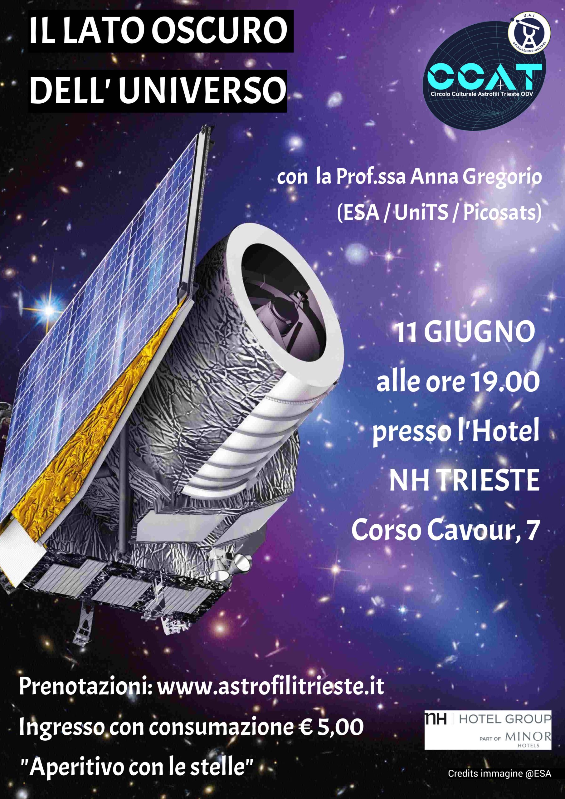 Sabato 11 Giugno Alle Ore 19 00 “il Lato Oscuro Dell’universo” Circolo Culturale Astrofili Trieste